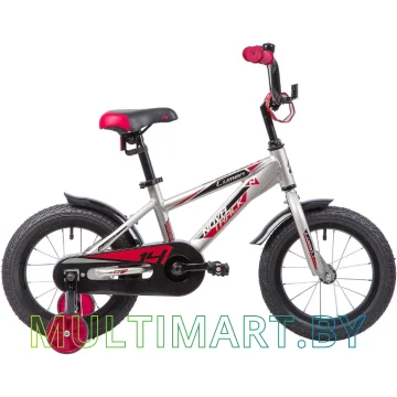 Детский велосипед Novatrack Lumen 145ALUMEN.BN9 (серебристый/красный, 2019)